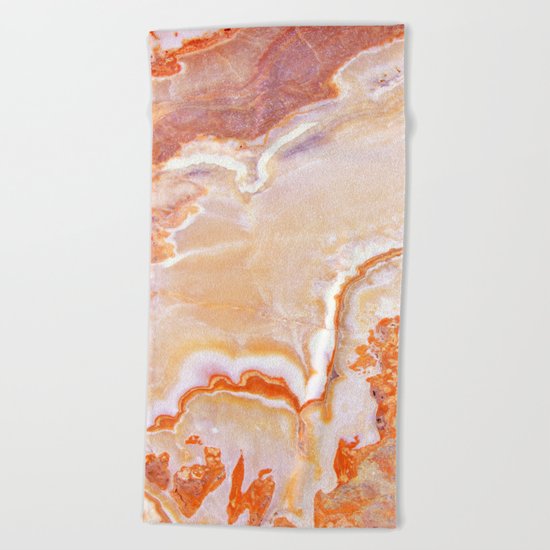 Peach Onyx Marble Beach Towel