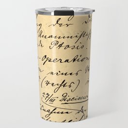 Part of old 19th century medical records, eyes hurt Travel Mug