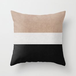 classic - natural, cream and black Throw Pillow