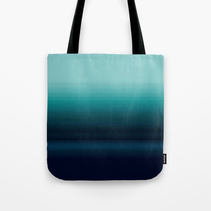 Teal to Indigo Ombre Design Tote Bag