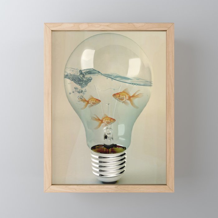 IDEAS AND GOLDFISH 03 Framed Mini Art Print