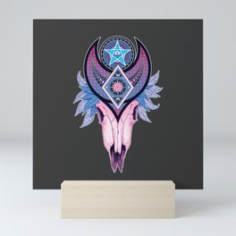 Pastel Occult Ritual Skull Mini Art Print