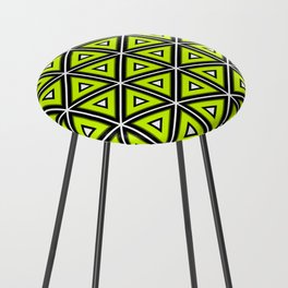 Yellow Triangles Texture Pattern Design Counter Stool