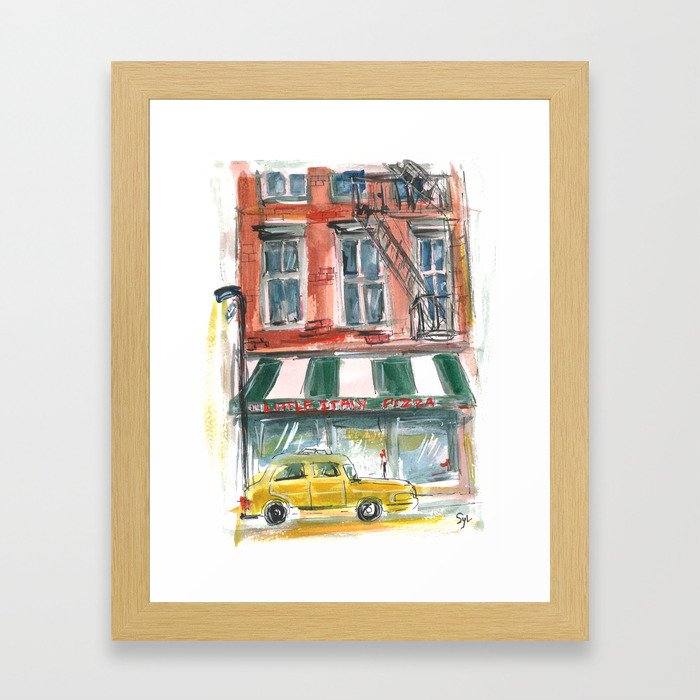 New York Little Italy Pizza Framed Art Print