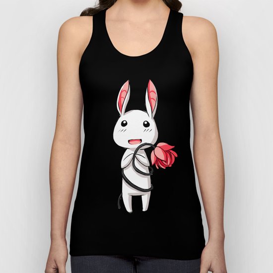 Bunny Flower Unisex Tank Top