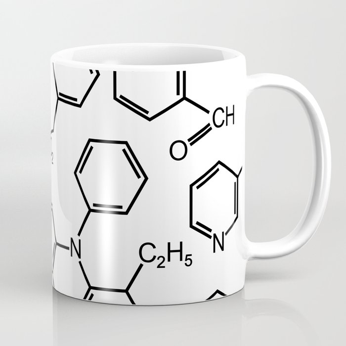 Chemistry chemical bond design pattern background white Coffee Mug