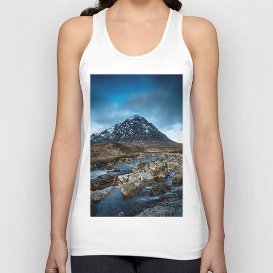 Mountain ice clouds blue Unisex Tank Top