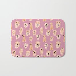 Golden Retrievers on Pink Bath Mat | Graphicdesign, Pattern, Puppy, Digital, Retriever, Goldenretrievers, Dogs, Dog, Golden, Goldenretriever 