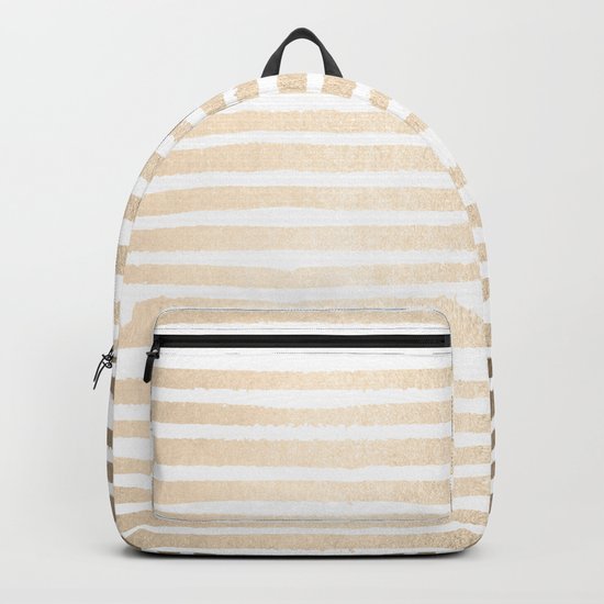 White Gold Sands Shibori Stripes Backpack