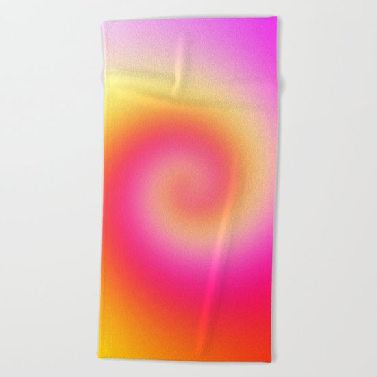Spiral Of Color Beach Towel