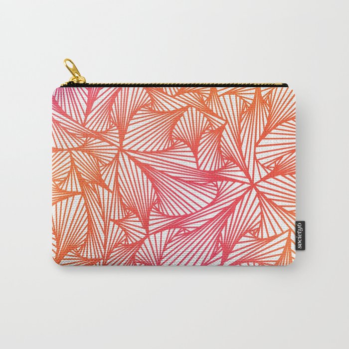 Triangle Illusion (Pink to Orange- Inverted) Carry-All Pouch