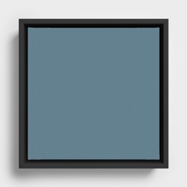 Night Owl Blue Framed Canvas