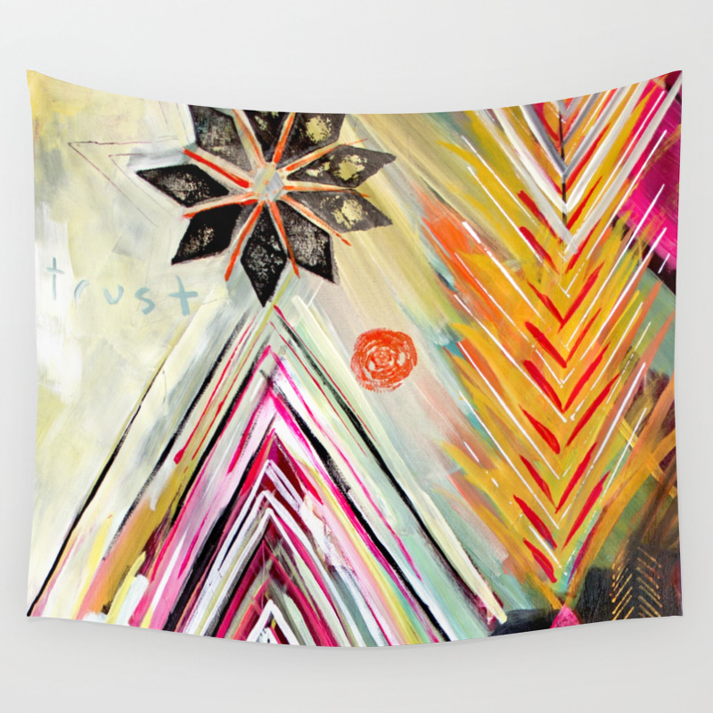 True North Original Painting By Flora Bowley Wall Tapestry By