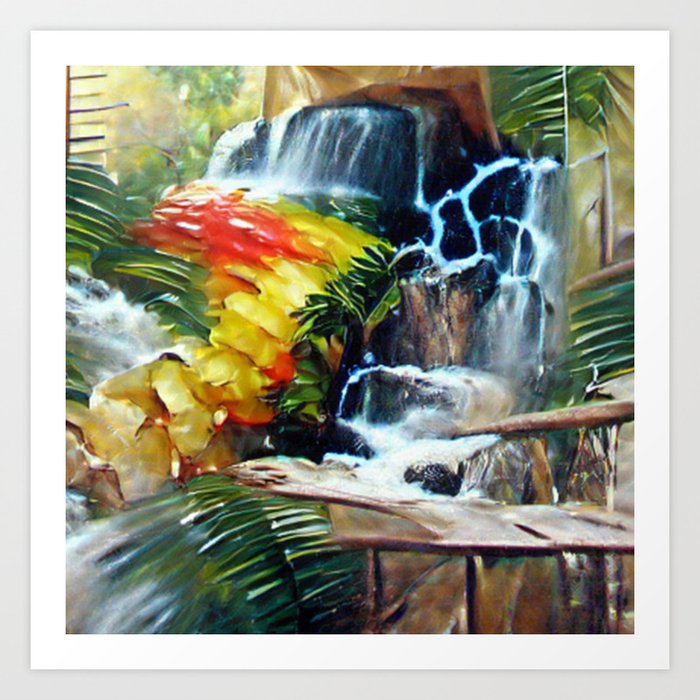 Tropical Cascade Art Print