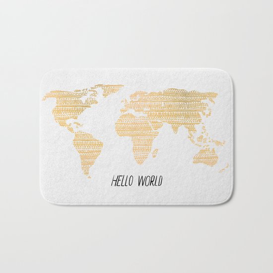 Hello World Bath Mat
