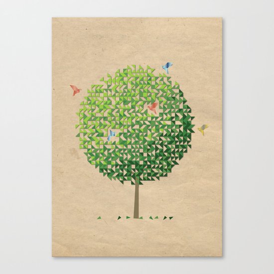 Where Origami Birds Go Canvas Print