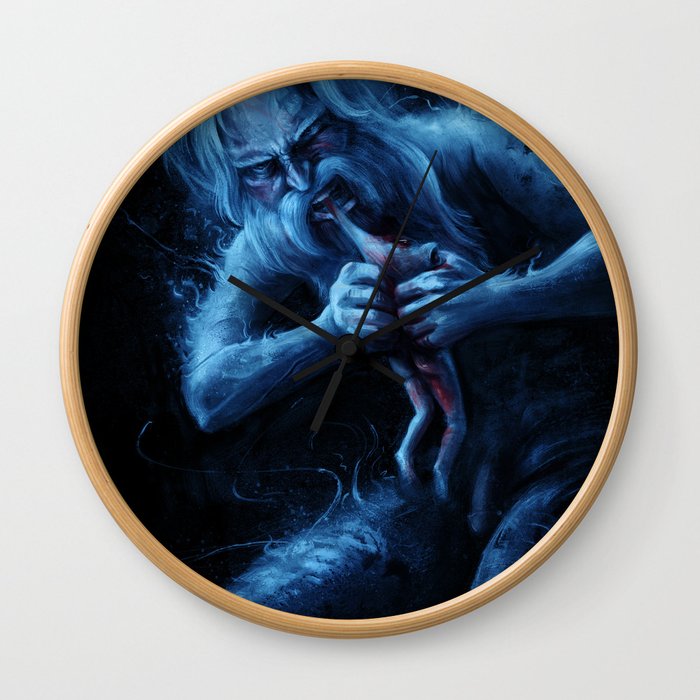 Saturn Devouring His Young (After Goya) Wall Clock