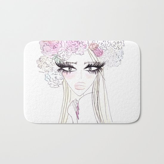 Floral girl Bath Mat