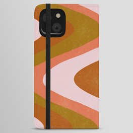lava lamp, pink + olive iPhone Wallet Case