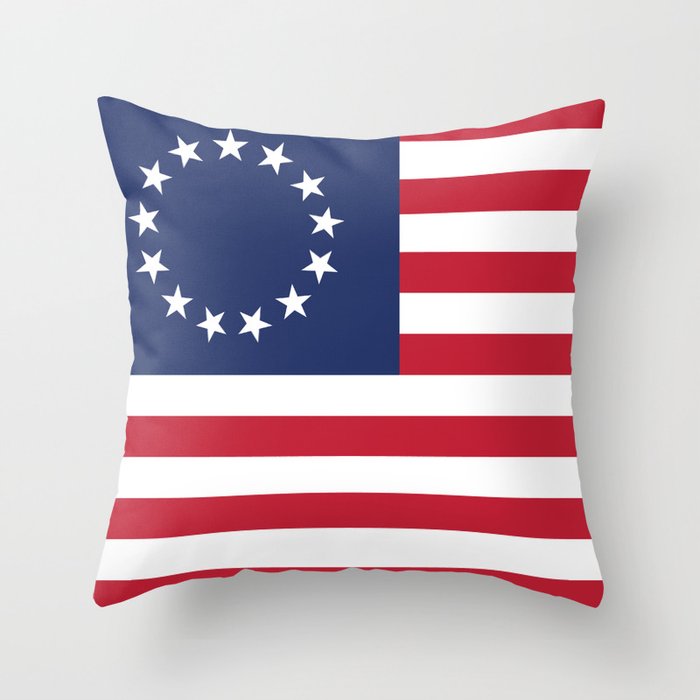 Betsy Ross flag of the USA Throw Pillow