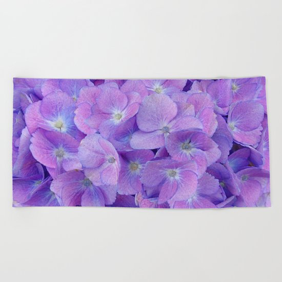 Hydrangea lilac Beach Towel