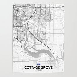 Cottage Grove, Minnesota, United States - Light City Map Poster