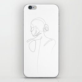 absence - one line art iPhone Skin