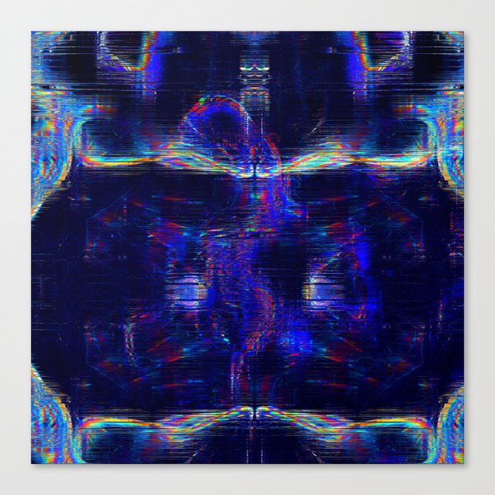 Abstract disco blue Canvas Print