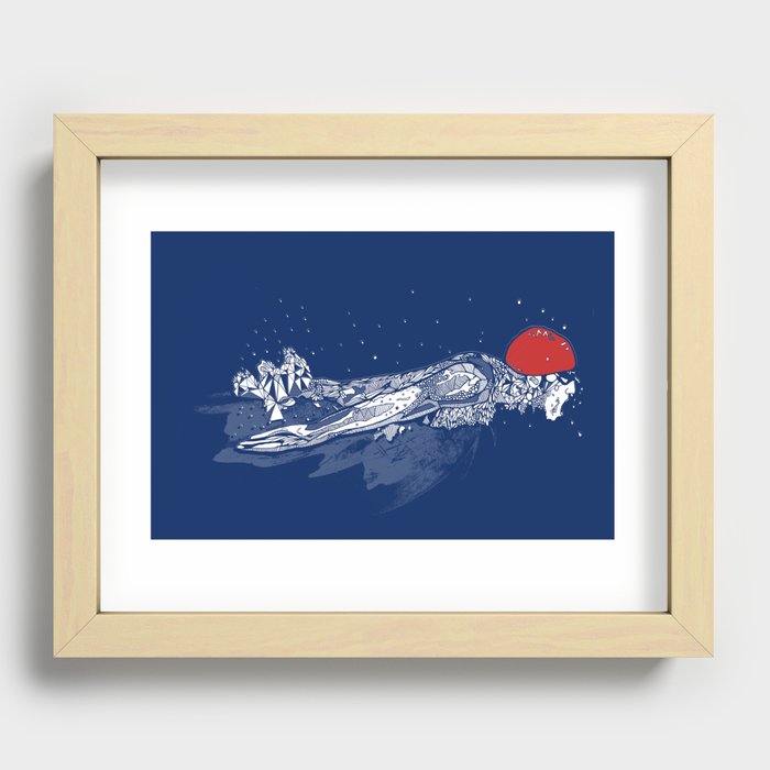Olympic Swimmer  Recessed Framed Print