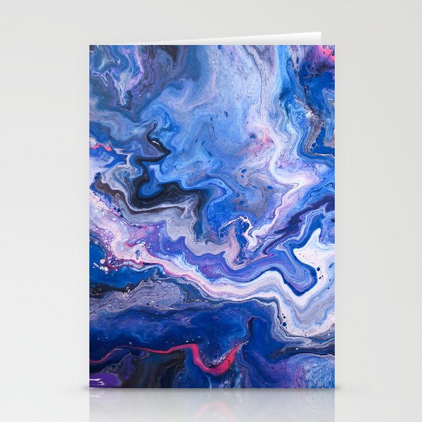Indigo Neon Pink Florescent Red Black Blue And White Fluid