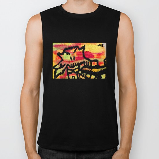 Ghost painting Biker Tank
