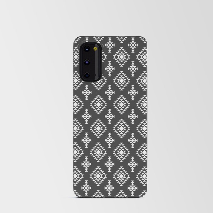 Dark Grey and White Native American Tribal Pattern Android Card Case