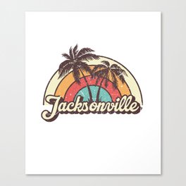 Jacksonville beach city Canvas Print