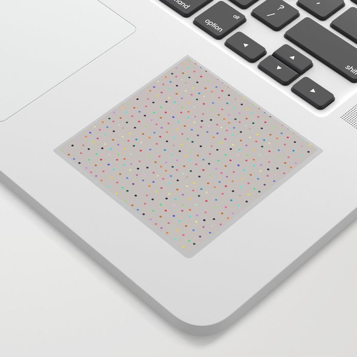 confetti dots on grey Sticker
