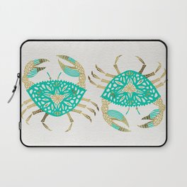 Crab – Turquoise & Gold Laptop Sleeve