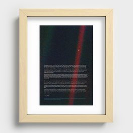 Pale Blue Dot - Voyager 1 & Carl Sagan quote Recessed Framed Print
