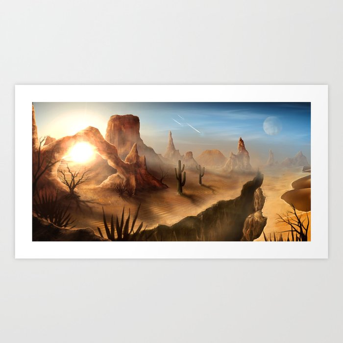 fantasy desert landscape