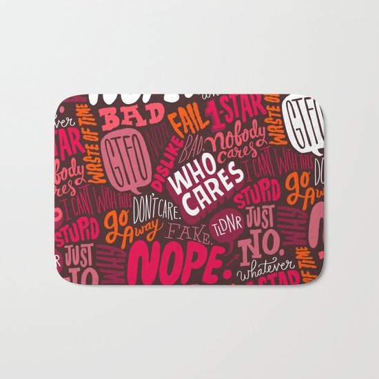 Rude Pattern Bath Mat