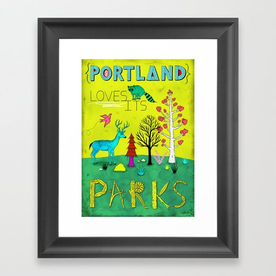 Portland Parks Framed Art Print