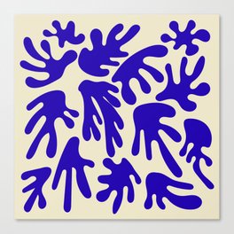 Classsic Blue Matisse Pattern Canvas Print