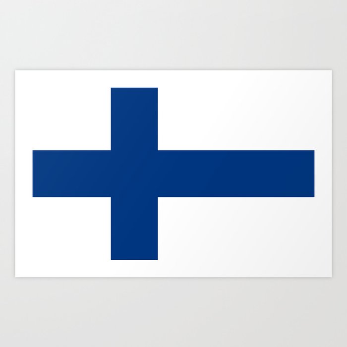 Flag of Finland Finnish Flag Art Print