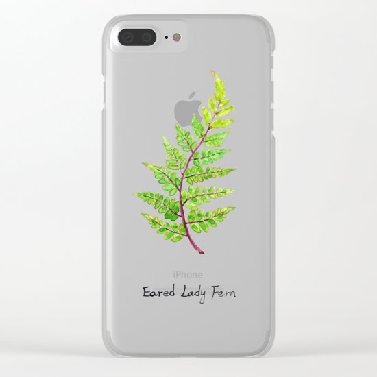 Eared Lady Fern Clear iPhone Case