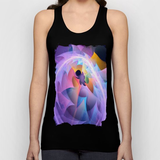 Cyclone of feelings, colourful fractal abstract Unisex Tank Top