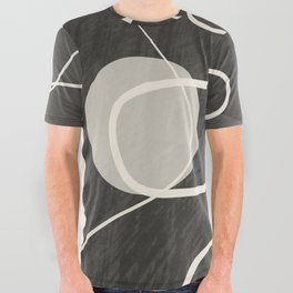Abstract Face Line Art 13 All Over Graphic Tee