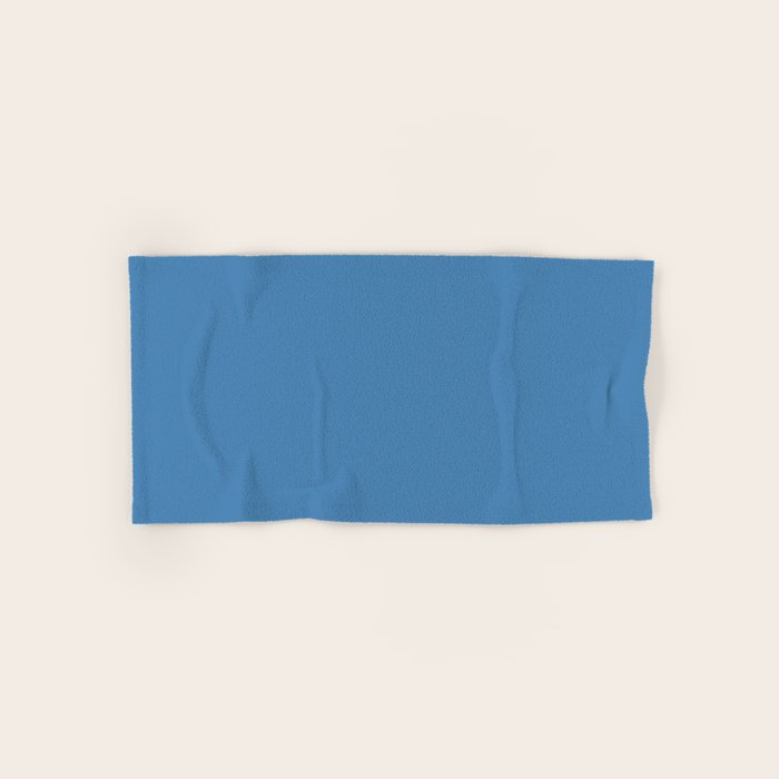Steel Blue Hand & Bath Towel by Textures Society6