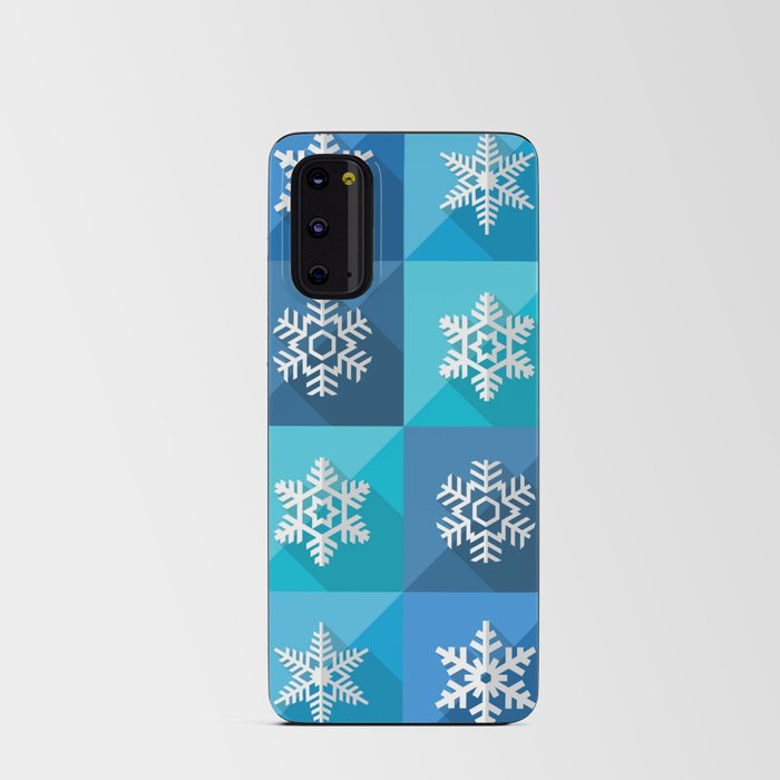 White Christmas Stars Pattern Design Android Card Case