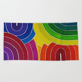Rainbow Brights Beach Towel