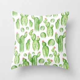 Cactus Garden Throw Pillow