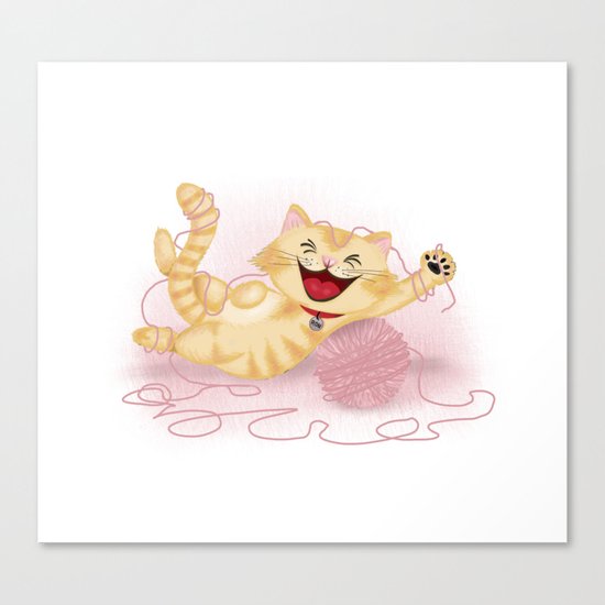 Naughty cat Canvas Print