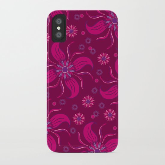 Floral Obscura Wine iPhone Case